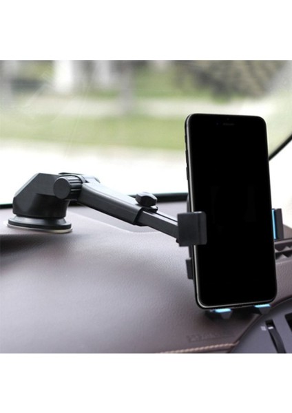 Torpido Üstü Teleskopik Araç Telefon Tutucu Vantuzlu Telefon Tutacağı