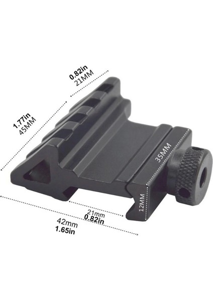 Taktik 45 Derece Açı Ofset Yan Adaptörü Rts 20MM Picatinny Ray ( Lisinya )