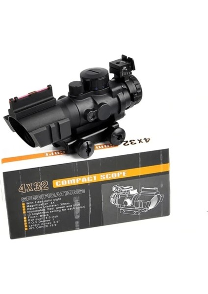 Spıke 4X32 Kırmızı Işıklı Dürbünü 4X32 ( Lisinya )
