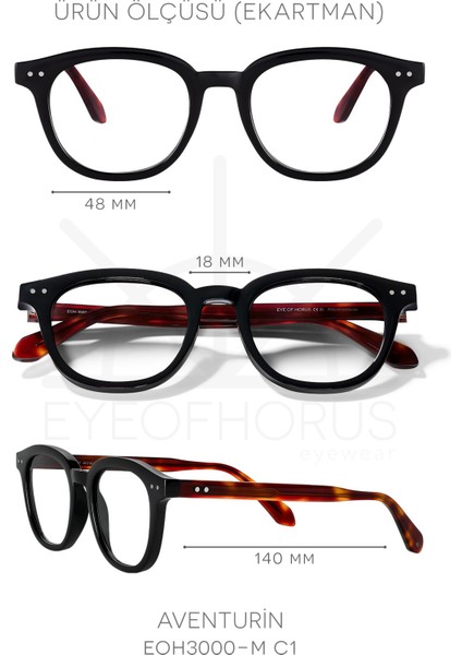 AVENTURİN-EOH3000-M C1 Siyah Mavi Işık Koruyucu Ekran Gözlüğü fırsatları