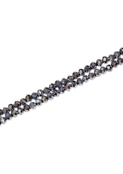 6 mm Gümüş Kristal Cam Boncuk 1 Dizi - (80-85 Adet) fiyatları