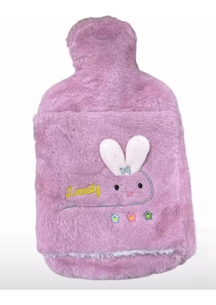 Peluş Kılıflı Emojili Sıcak Su Torbası 2 Litrelik Cepli El Geçmeli Sıcak Su Torbası El Isıtıcı