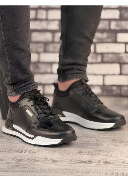 1210275 Erkek Deri Sneaker Ayakkabı