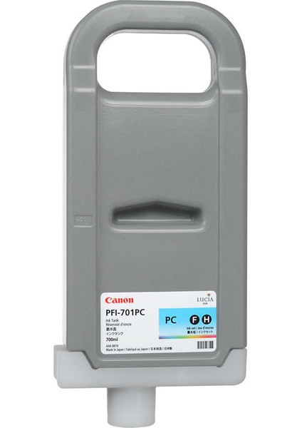 ® Canon PFI-701 Pc (Photo Cyan) Fotoğraf Mavi Mürekkep Kartuş 700 Ml. (0904B005)