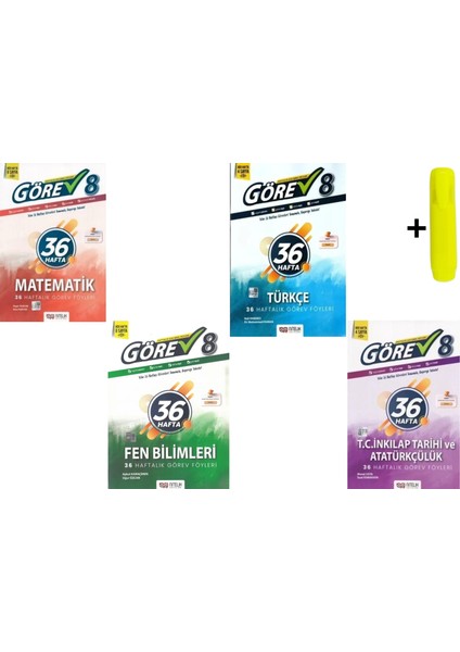 Nitelik 8.sınıf Görev Matematik Fen Türkçe Inkılap 36 Haftalık Görev Föyleri