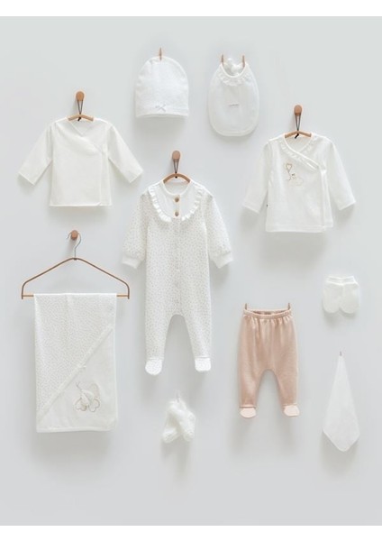 10'lu Ekru Bebek Hastane Çıkışı Takımı