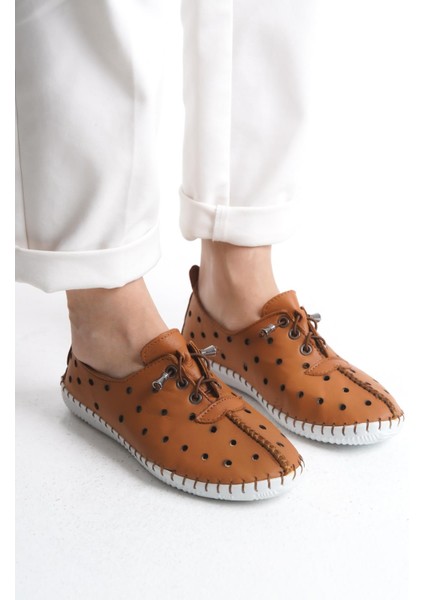 Kadın Hakiki Deri Önü Dikiş Detaylı Bağcıklı Günlük Ayakkabı modelleri