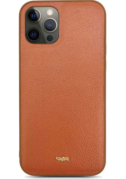 Teleplus iPhone 12 Pro Kılıf Kajsa Luxe Collection Hakiki Deri Kapak