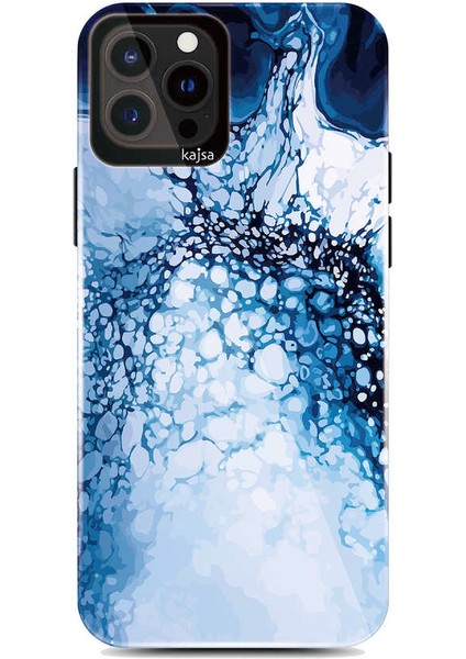 Teleplus iPhone 13 Pro Max Kılıf Kajsa Lava Mermer Desenli Kapak