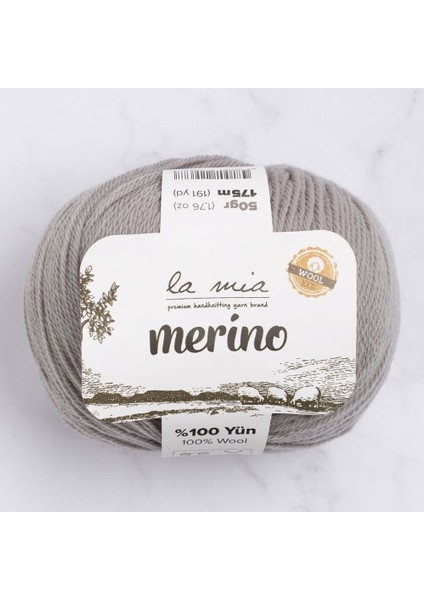 Merino Gri El Örgü İpi - L031 - 33781