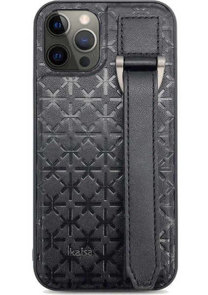 Teleplus iPhone 12 Pro Max Kılıf Kajsa Neo Clasic Serisi El Tutmalı Askı Kapak