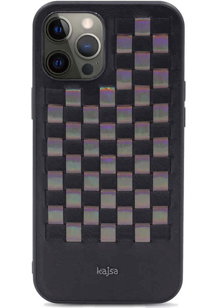 Teleplus iPhone 12 Pro Max Kılıf Kajsa Preppie Serisi Spotlight Woven Kapak