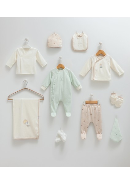 10'lu Yeşil Bebek Hastane Çıkışı Takımı