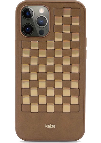Teleplus iPhone 12 Pro Max Kılıf Kajsa Preppie Serisi Spotlight Woven Kapak