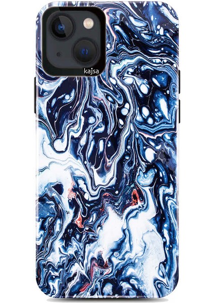 Teleplus iPhone 13 Kılıf Kajsa Lava Mermer Desenli Kapak