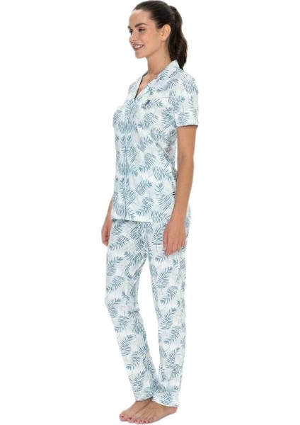 Kadın Mavi Pijama Takım 20087 modelleri