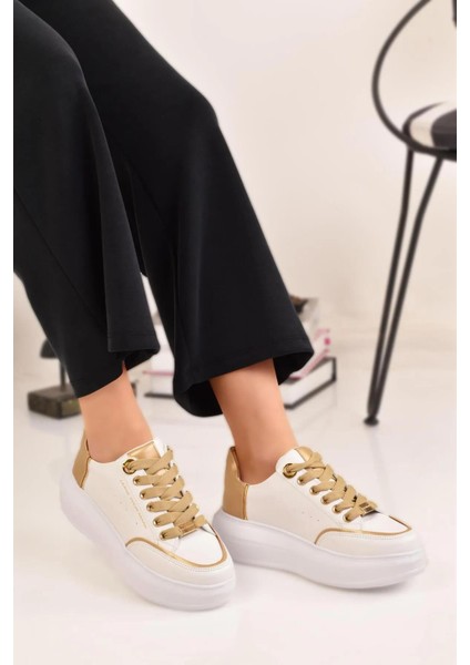 Kadın Kalın Tabanlı Hafif Spor Ayakkabı Sneaker