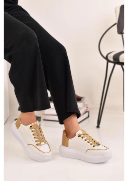 Kadın Kalın Tabanlı Hafif Spor Ayakkabı Sneaker
