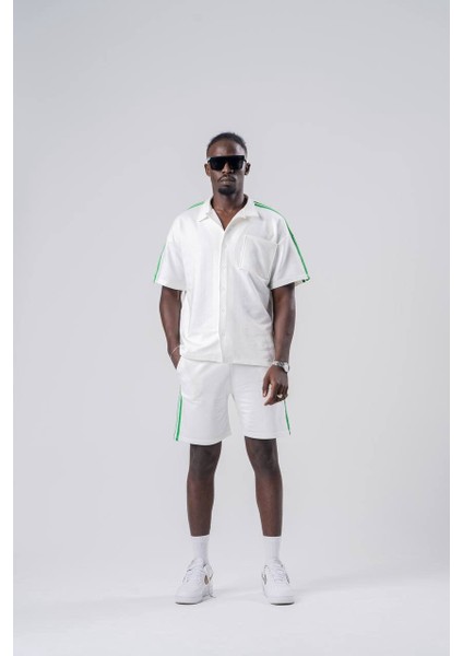 Şeritli Oversize Unisex Alt-Üst Takım
