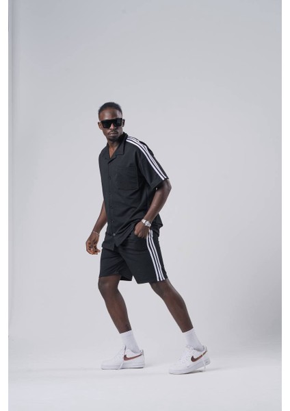 Şeritli Oversize Unisex Alt-Üst Takım