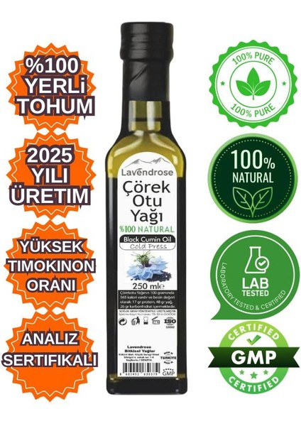 Çörekotu Yağı 250ML - Çörek Otu Yağı 250 ml -%100 Saf ve Doğal Soğuk Sıkım