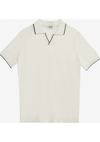 %100 Pamuk Standart Fit Normal Kesim Polo Yaka Triko Tişört