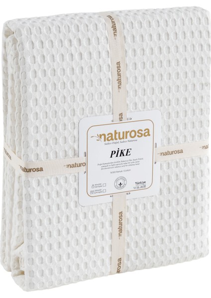 Çift Kişilik Ekru Renk Waffle Pike Pamuk 200 x 220 cm
