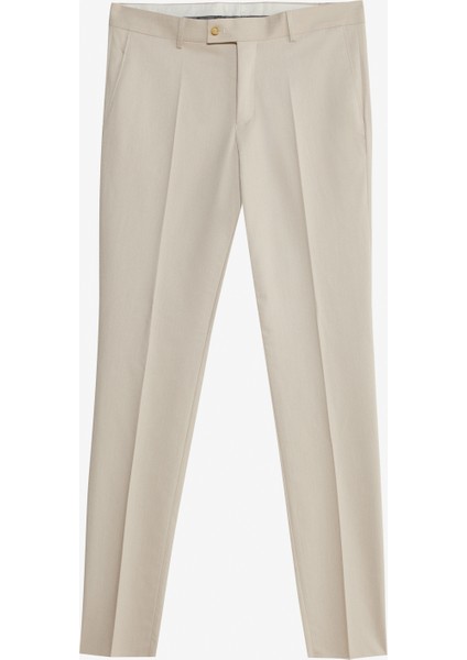 Slim Fit Dar Kesim Kırlangıç Yaka Kapak Cepli Esnek Takım Elbise