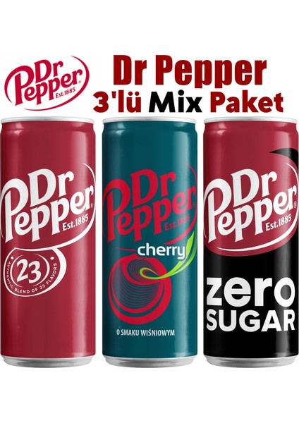 Dr Pepper 3'lü Mix Paket