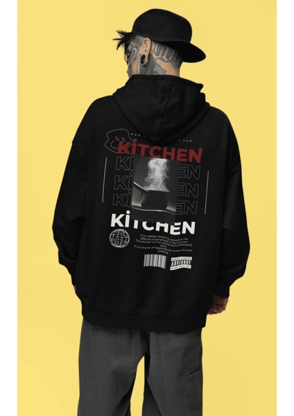 Hot Kitchen 3iplik Şardonlu Premium Unisex Hoodie