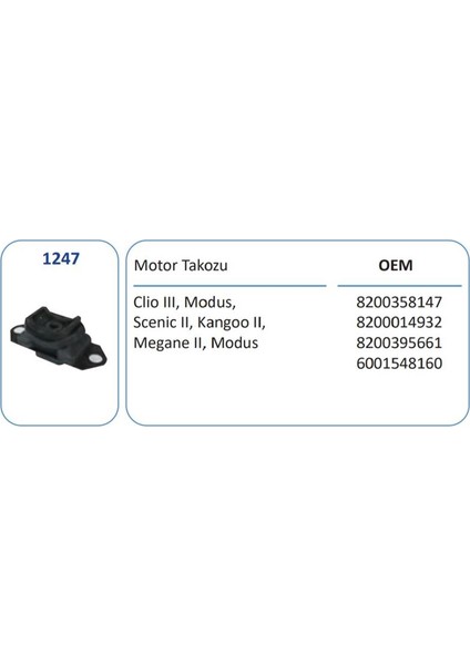 1247 - Sanzıman Takozu Sol Megane Iı Scenıc Iı Logan Modus 1,4 1,6