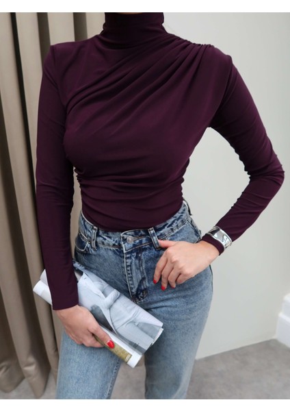 Omuz ve Bel Pile Detaylı Bluz fiyatları