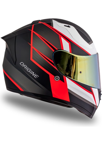 Strada Competition Beyaz-Kırmızı-Siyah Kask ( Güneş Vizörlü ) modelleri