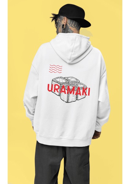 Uramaki 3iplik Şardonlu Premium Unisex Hoodie