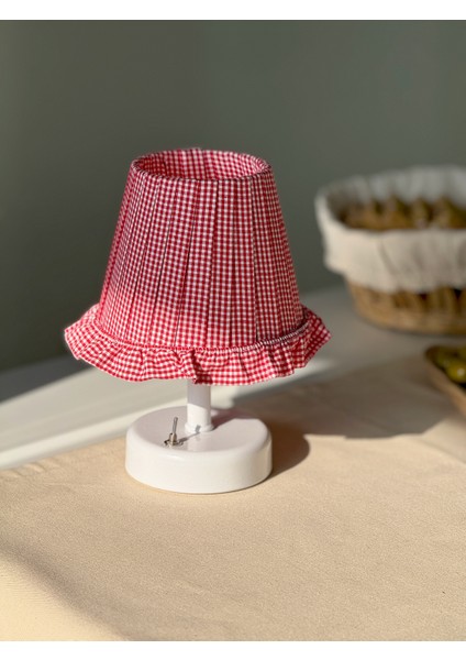 Kırmızı Pötikare Pileli Ham Keten Runner modelleri