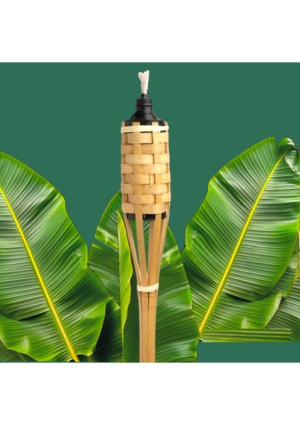 3 Pcs 90 cm Bamboo Torch 3 Adet 90 cm Bambu Meşale Bahçe Aydınlatma Işığı Kır Düğünü Kortej Işıkları