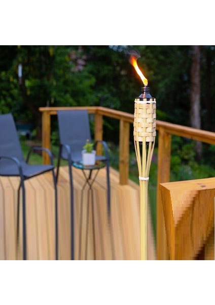 3 Pcs 90 cm Bamboo Torch 3 Adet 90 cm Bambu Meşale Bahçe Aydınlatma Işığı Kır Düğünü Kortej Işıkları