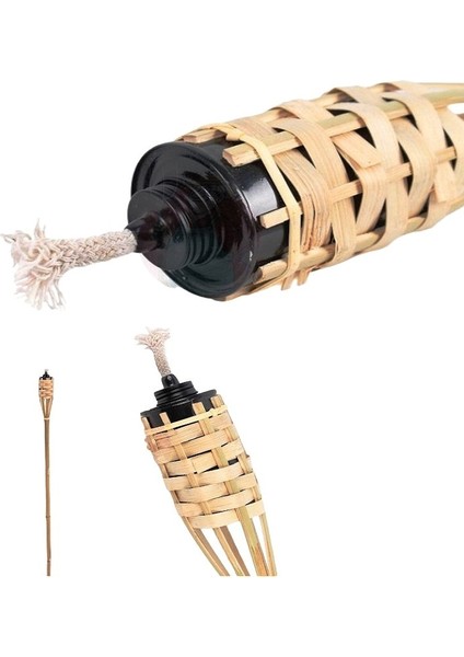 3 Pcs 90 cm Bamboo Torch 3 Adet 90 cm Bambu Meşale Bahçe Aydınlatma Işığı Kır Düğünü Kortej Işıkları