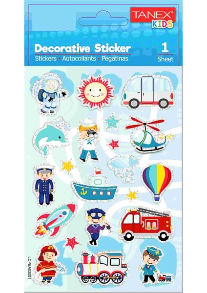 Kids Sticker Puffy Ulaşım Araçları Serisi 21 Parça (25151)