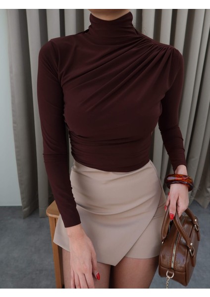Omuz ve Bel Pile Detaylı Bluz modelleri