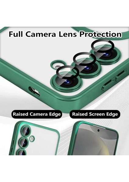 Galaxy S25 Kılıf Kamera Lens ve Hoparlör Toz Korumalı Magsafe Şarj Özellikli Esnek Silikon