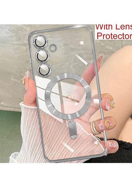 Galaxy S25 Kılıf Kamera Lens ve Hoparlör Toz Korumalı Magsafe Şarj Özellikli Esnek Silikon