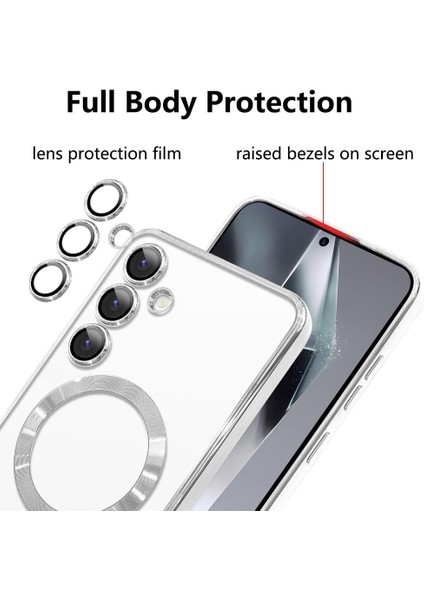 Galaxy S25 Kılıf Kamera Lens ve Hoparlör Toz Korumalı Magsafe Şarj Özellikli Esnek Silikon