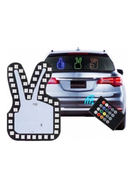 Araba Interaktif Parmak Işığı Çok Fonksiyonlu Uyarı Anti-Arka Çarpışma Işığı indirimleri