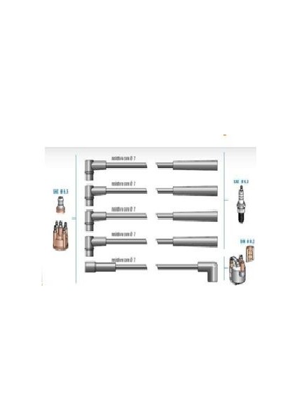 7845 - Buji Kablosu Clıo Symbol Kangoo / Solenza 1.4 8V K7M K4M Enjeksiyonlu