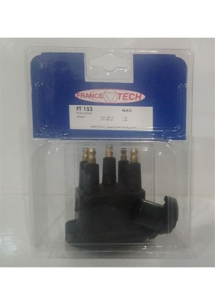 FT-152 - Distribütör Kapağı + Tevzi Makarası R19 Clıo I Express Megane I 1.4 8V E7J Siyah