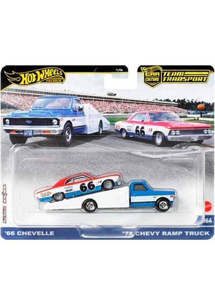 Hotwheels Team Transport 66 Chevelle & 72 Chevy Ramp Truck