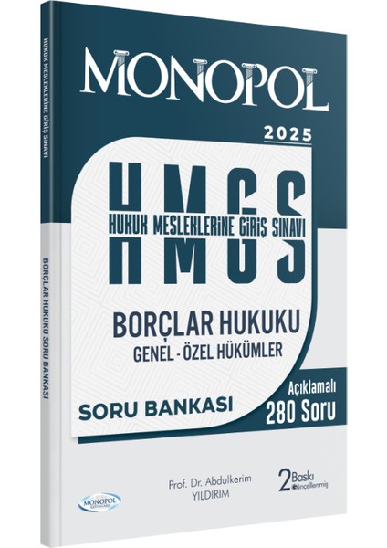HMGS Borçlar Hukuku Genel - Özel Hükümler Soru Bankası 2. Baskı