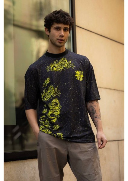 Barcelona Ejderha Oversize Unisex T-Shirt