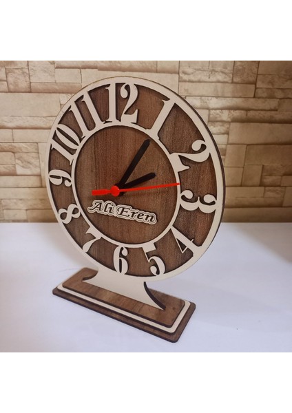 Kişiye Özel Dekoratif Ahşap Masa Saati